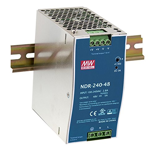 MEAN WELL NDR-240-48 NDR-240 Series 240 W Single Output 48 V PFC DIN Rail Power Supply - 1 item(s)