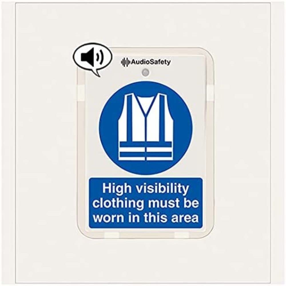 V Safety High-Viz Jackets - Talking Safety Sign - 225 x 336 mm - 1 mm Rigid Plastic Safety Sign