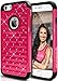 iPhone 6 Case, SNAZZYCASE [Star Bling] Pink iPhone 6 Case (4.7-inch), For Girls & Women [Glossy Cherry Pink] Dual Layer Protection [Soft Hard Tough Case] Designer iPhone 6 Case - Premium Custom Slim Fit
