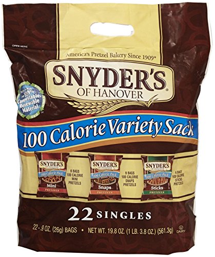 Snyder's of Hanover 100 Calorie Pretzel Tray Pack - Variety Sack - 19.8 oz - 22 ct