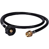 GasSaf 5FT Propane Adapter and Hose Assembly Replacement with Hose for Type1 LP Tank and Gas Grill - CSA Certified