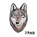 2 Pcs House Stark Wolf Patch Delicate Embroidered Patches, Direwolf Cute Embroidery Patches, Iron On Patches, Sew On Applique Patch,Cool Patches for Men, Women, Kids
