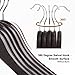 SONGMICS Wooden Hangers, 20-Pack Wood Coat Hangers with Shoulder Notches, Swivel Hook, Non-Slip for Jackets, Shirts, Suits, Brown and Silver UCRW05K-20
