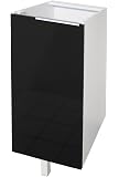 Meuble Haut De Cuisine Berlenus 40x34x70cm - Porte Taupe Brillant