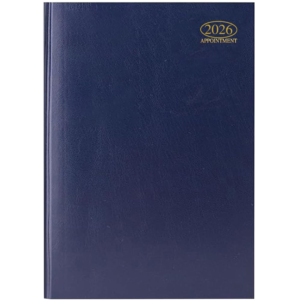 VR ANGLE 2026 A4 Week to View Blue Appointment Diary | Commercial Planner for Office Home Business Meeting & Personal Use Sold