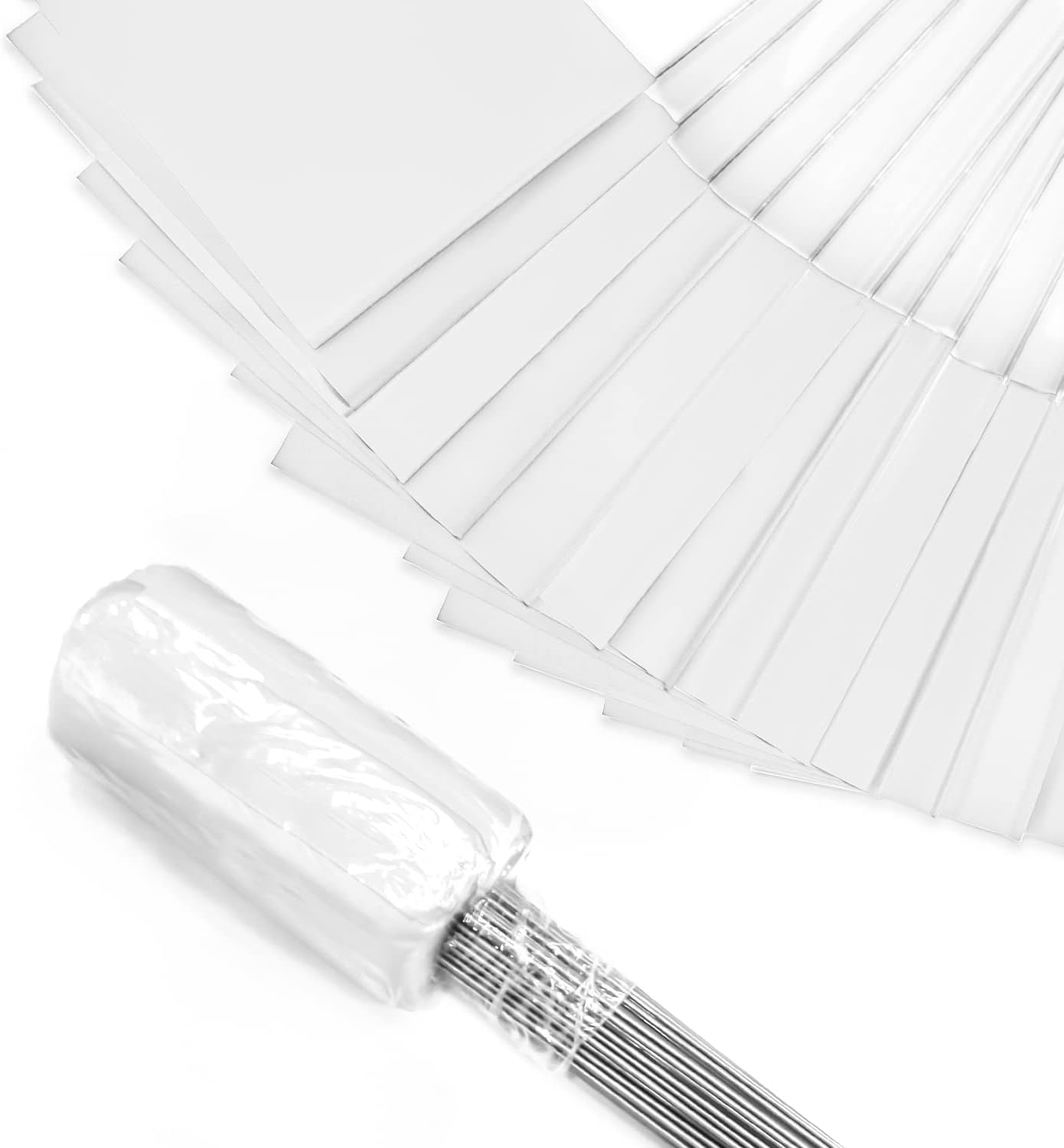 Flags - Zozen 100 Pack Marking Flags, White Marker Flags - 15x4x5in, Lawn Flags, Landscape Flgs, Marker Flags for Lawn, Survey Flags, Irrigation Flags, Match with for Distance Measuring Wheel.