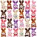 24 pcs Easter Eggs Filled with Plush Bunny 3.2” Bright Colorful Easter Eggs Prefilled with 4.5” Plush Bunnies