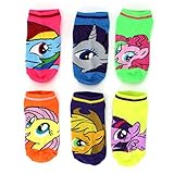 My Little Pony Girls 6 pack Ankle Socks (Toddler/Little Kid/Big Kid)