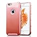 technext020 iPhone 6S Plus Rose Case, Pink Armor Case for iPhone 6S Plus Slim Hybrid Dual Layer Shockproof Tough Plastic Silicone Hard Cover for Apple iPhone 6 6S Plus Bumper Back cover
