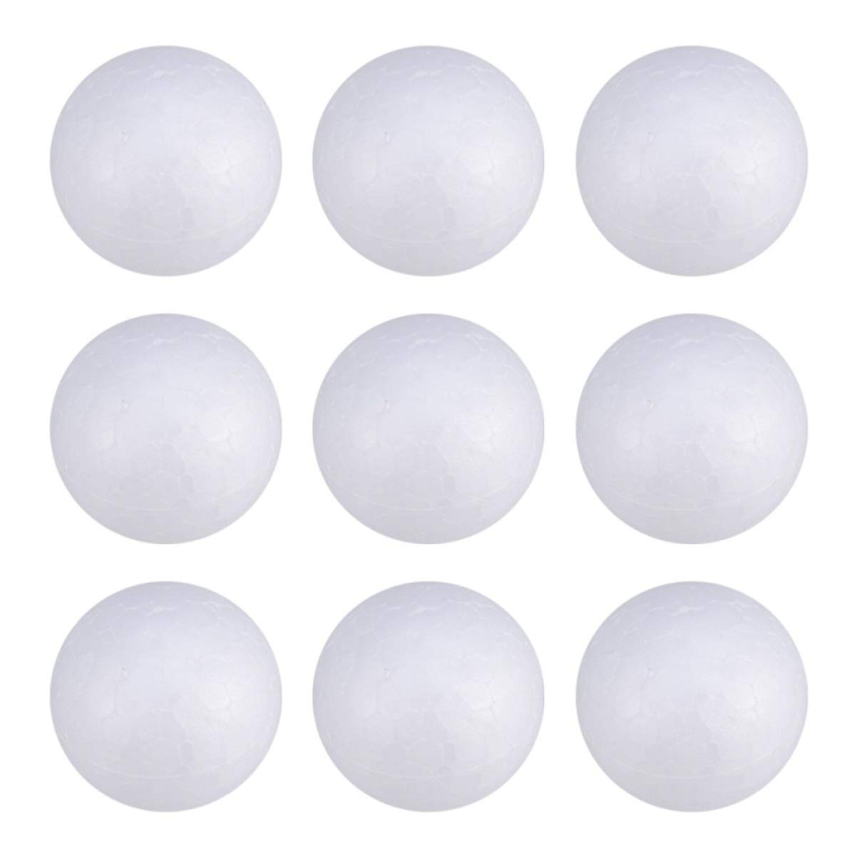100Pcs Foam Craft Balls Smooth Balls Round Balls DIY Modeling Art Projects Christmas Decoration (Solid 2cm)