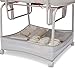 Simmons Kids Gliding Bedside Bassinet - Portable Crib with Activity Mobile Arm Featuring Spinning Toys, Vibration, Nightlight and Music, Peacock