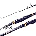 Sougayilang Fishing Rod Graphite Carbon Fiber Portable Spinning Telescopic Fishing Pole for Boat Saltwater and Freshwater