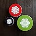 Hallmark Home Holiday Round Nesting Tins (Set of 3), Red, Green, and Black Patterned Trees