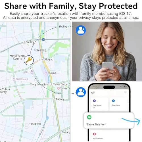 Android and iOS Tracker, 4 Pieces Android Smart Tag, Works with Google Where App and Apple Find My, Find Objects Tracker Bluetooth Tag Key Locator for Keys/Luggage/Suitcases