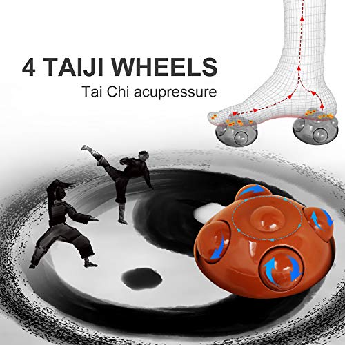 ACEVIVI Foot Spa Bath Massager with Heat and Massage and Bubble Jets, Motorized Shiatsu Massage Ball + Motorized Maize Roller + Rotatable Pedicure Stone, Red Light, Adjustable Time & Temperature,LED