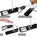 Men's Leather Belt Sliding Buckle Belt Reversible Black & Brown (43-44)