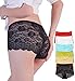 Eiggam Women’s Lace Panties, Sexy High Rise Boyshort Rose Embroidered Underwear Briefs for Women (X-Large, Multicolored,6 Pack)