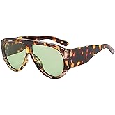 ADE WU Trendy Aviator Sunglasses for Women Men Retro Vintage Oversized 70s Thick Pilot Style Sun Glasses