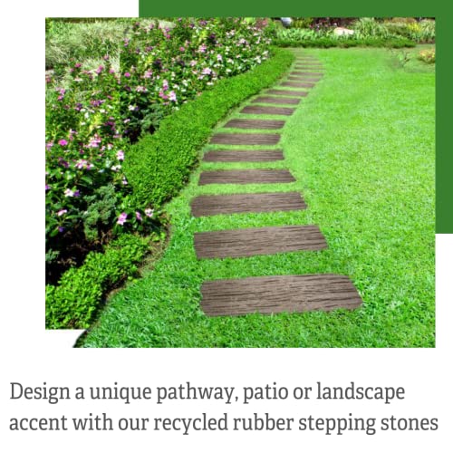 Gardener's Supply Company Recycled Rubber Walkway Railroad Tie Stepping