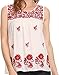 Sakkas Devika Sleeveless Tank Top Batik Blouse With Embroidery