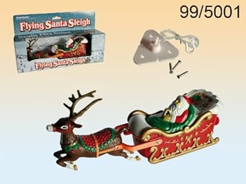 flying santa sleigh toy