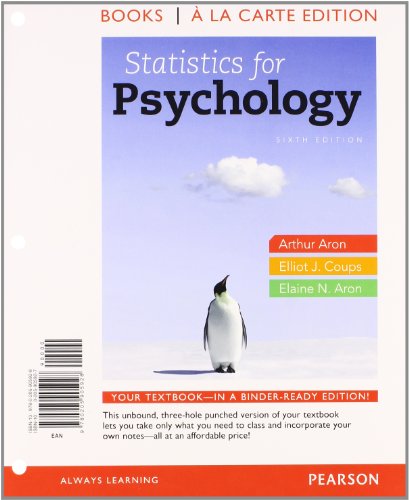 Statistics for Psychology, Books a la Carte Plus NEW MyLab Statistics with eText -- Access Card Package (6th Edition)