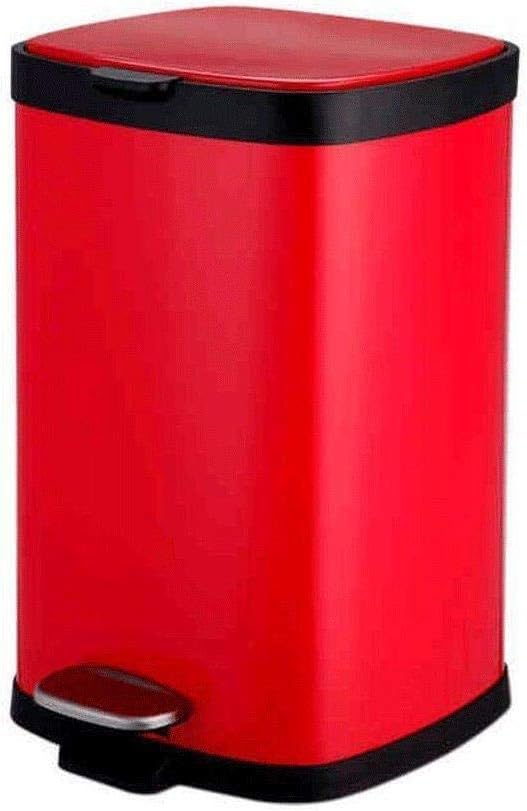 Zfggd Foot Pedal Trash Bin Stainless Steel Trash Can Home Living Room