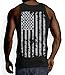 Mens Big Silver American Flag Tank Top T-shirt