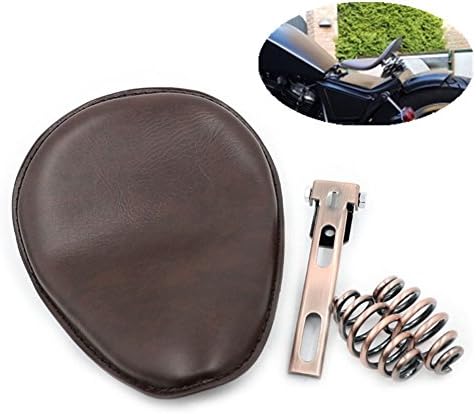 Retro Solo Seat Flame Leather 3" Spring Mounting Bracket for Yamaha Star Motorcycles Bolt, Royal Star Stratoliner Roadliner XV1900 Road Star DragStar V-Star XVS Warrior