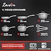 LovoIn-11-Piece-Non-Stick-Cookware-SetPot-Pan-SetHammered-Marble-Kitchenware-SetGray LovoIn 5 Piece Non-Stick Cookware Set,Pot & Pan Set,Hammered Marble Kitchenware Set,Gray1