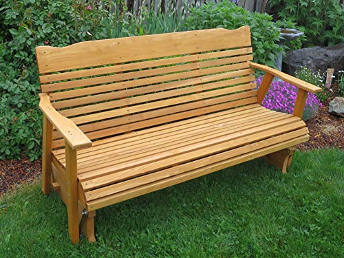Kilmer Creek 5' Cedar Porch Glider W/stained Finish, Amish Crafted - Thumbnail 3