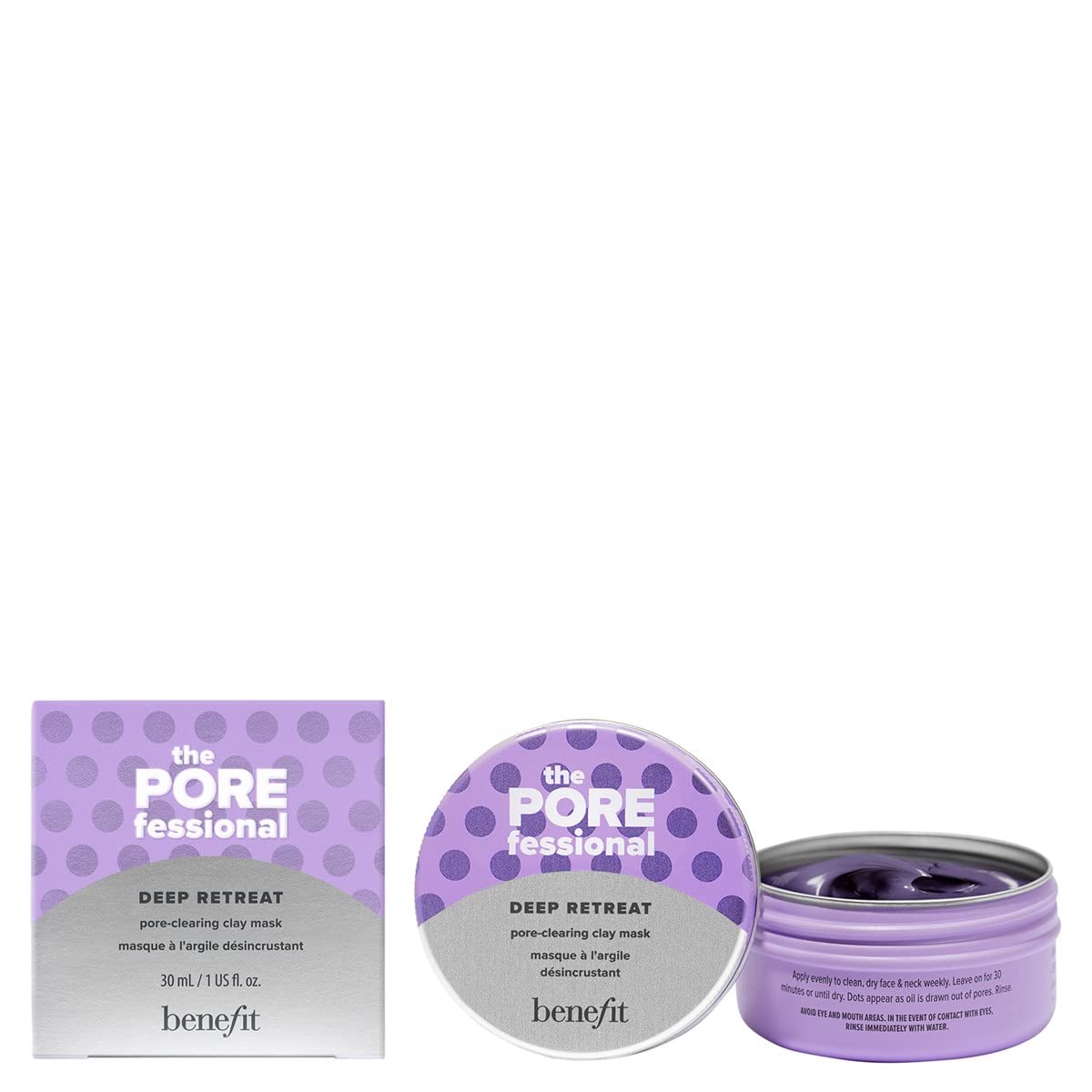 Benefit The POREfessional Deep Retreat Mask - Pore-clearing clay mask (Mini), 1 g (Pack of 1)