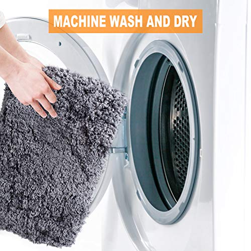 4 Luxury+Gray+Bathroom+Rugs+Shaggy