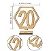 ElekFX Table Numbers 20 Pack 1-20 Wedding Wooden Table Number with Base, Party Table Numbers Double Sided Design Table Holder for Wedding/Party Reception and Decoration (M)