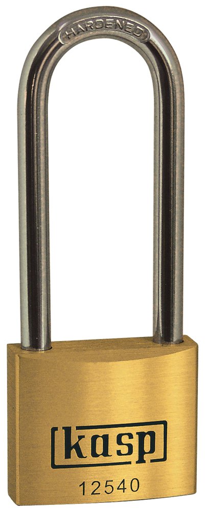 Kasp 125 Premium Brass Padlock - 40x63 Millimeters - Long Shackle