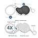 YOCTOSUN Illuminated 4X Folding Portable Magnifier with 20X Loupe, 60mm Diameter Flip Open Lens - Best LED Lighted Pocket Magnifying Glass for Reading, Inspection, Crafts, Low Vision,Hobby & Crafts