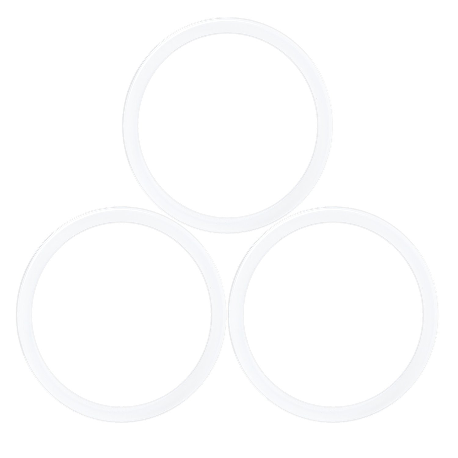 Morella Transparent Silicone Bracelet Rings for 23 mm Small Coin Pendant Protects Coins from Scratches (3 each)