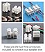 6 Home Theater Speaker Cable Wires: Sony & Samsung DVD/BluRay, Tool-Free Connectors, 4.2mm Plugs, 16 Gauge