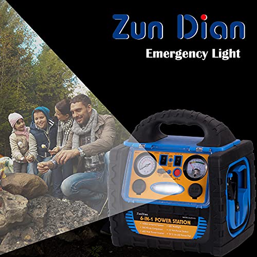 ZunDian 1400 Amp Battery Jump Starter with Air Compressor Car Tire
