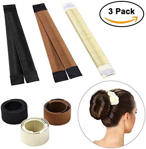 Sheevol Beauty Hair Bun Maker, Magic Bun Shaper Donut Hair Styling Making DIY Curler Roller Hairstyle Tools, French Twist Doughnuts Hair Accessories
