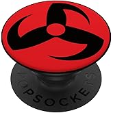 Anime Style Japanese Manga Comic Style Pattern Black Red PopSockets Adhesive PopGrip