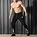 EK Mens Vertex Gym Jogger Pants,Slim fit Running Workout Sweatpants with Zipper Pockets (Black, L)