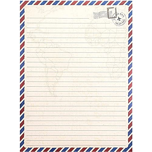 48 Pack Letter Writing Stationary Paper and Envelopes Set, Vintage