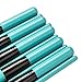 Matto Classic 10 Pcs Lake-Blue Makeup Brush Set with Black Pouch Premium Synthetic Hair Kabuki Brush Kit for Face Eye Foundation Cosmetic Tool