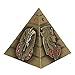 ZOVIE Metal Egyptian Pyramid Pharaoh Avatar Statue Antique Pyramid Adornment Desktop Decoration for Home Shop Bar Office