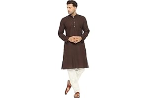ITOS365 Men Cotton Blend Kurta Pyjama Set Party Fashion Regular Ethinic Wear Indian Dress Gift for Men