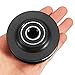 SAFETYON 2X POM Material Sliding Barn Door Wheel Sliding Door Hardware Closet Hardware Roller Cabinet Window Pulley Black