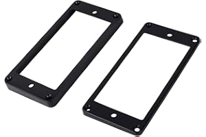 Banworks Humbucker Pickup Rings Pickup Frame Flat Bottom Slanted Neck and Bridge Pickup Mounting Ring Plastic Cover for Epiphone LP Electric Guitars Pack of 2 JT/SYQG-01 Black