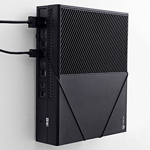 FLOATING GRIP Xbox One, vertical wire wall mount (Black), Patent pending and proprietary design, Made in Denmark (ONLY FOR STORAGE IF USING THE DISCDRIVE)