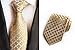 MENDENG Black Gold Striped Tie Woven Jacquard Silk Men's Suits Ties Necktie